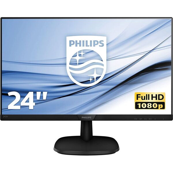 philips 243v7qjabf/00 monitor pc 23.8 pollici full hd luminosità 250 cd/m² risposta 5 ms hdmi displayport - 243v7qjabf/00