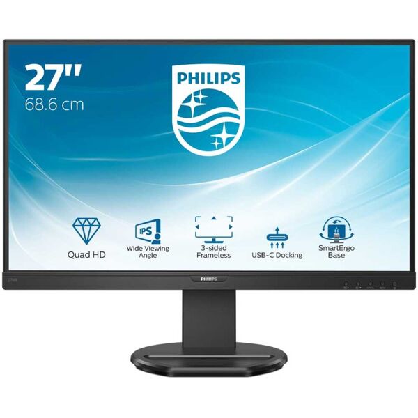 philips 276b9/00 monitor 27 quad hd 350 cd/m² risposta 4 ms usb hdmi displayports - 276b9/00