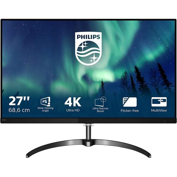 philips 276e8vjsb monitor pc 27 4k ultra hd tempo risp 5 ms 250 cd/m² hdmi displayport - 276e8vjsb/00