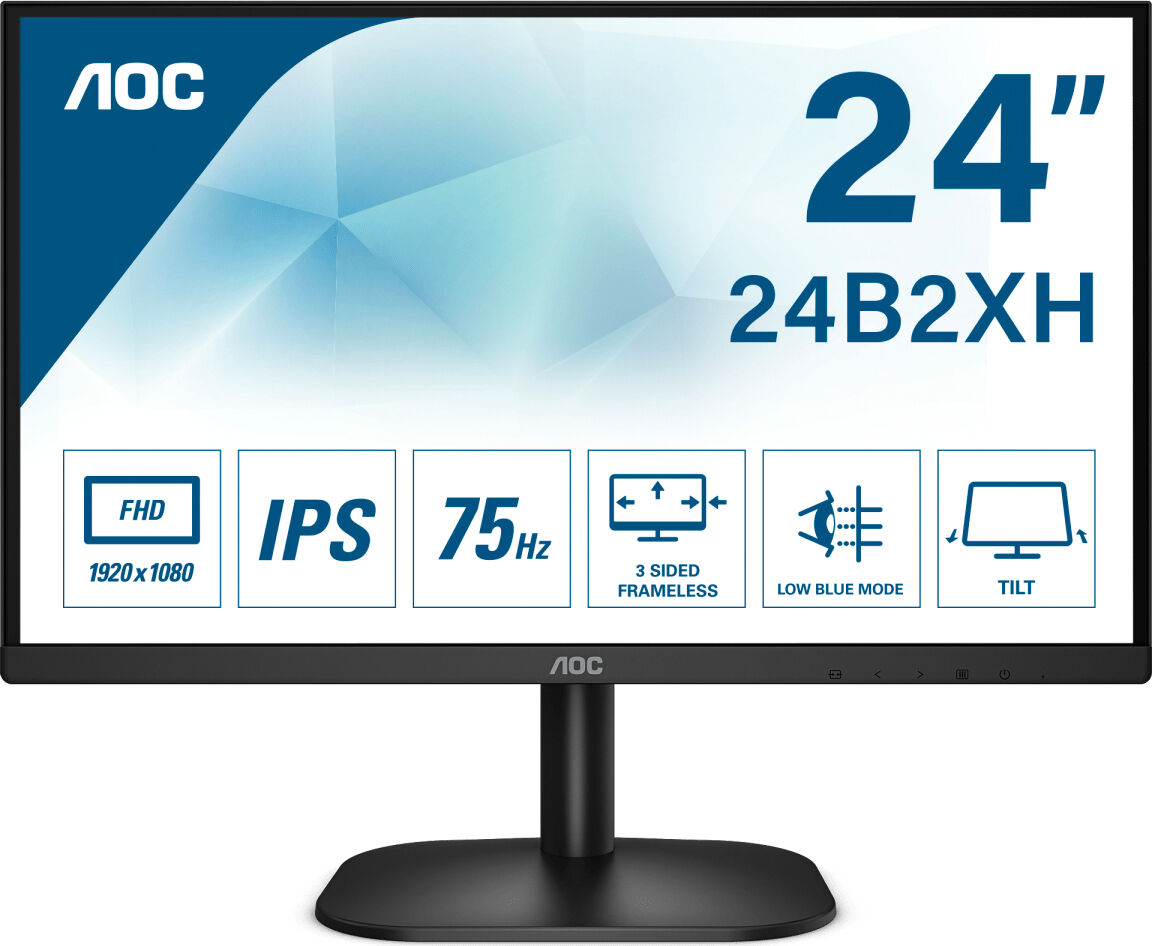 aoc 24b2xh basic-line 24b2xh/eu monitor pc 23.8 pollici full hd 1920 x 1080 pixel