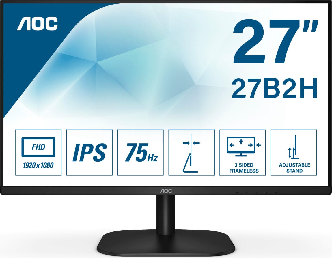 aoc 27b2h monitor pc 27 full hd vga hdmi - 27b2h