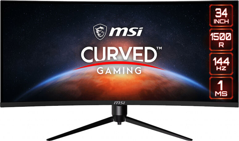 msi mag342cqr monitor gaming curvo 34 (86,4 cm) full hd display: lcd 2 x hdmi 1 x display ports colore nero - optix mag342cqr