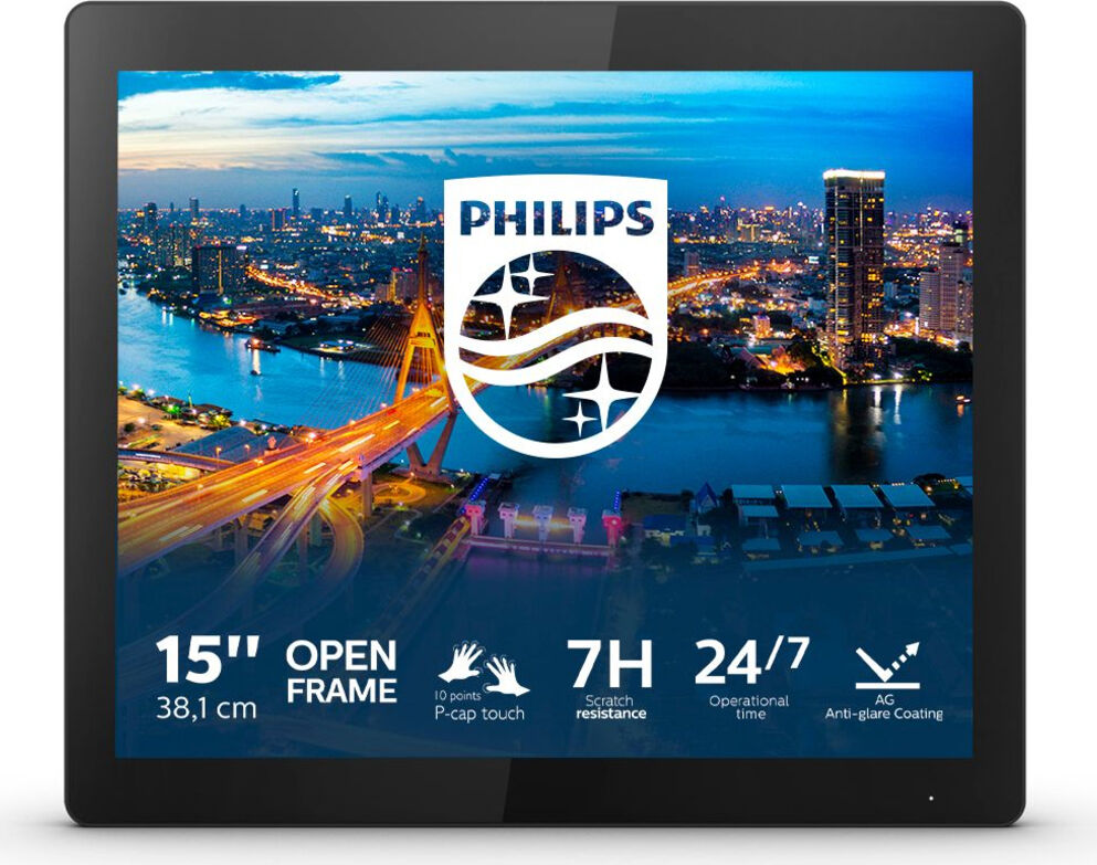 philips 152b1tfl/00 monitor touch 15 pollici led usb vga hdmi displayports - 152b1tfl/00