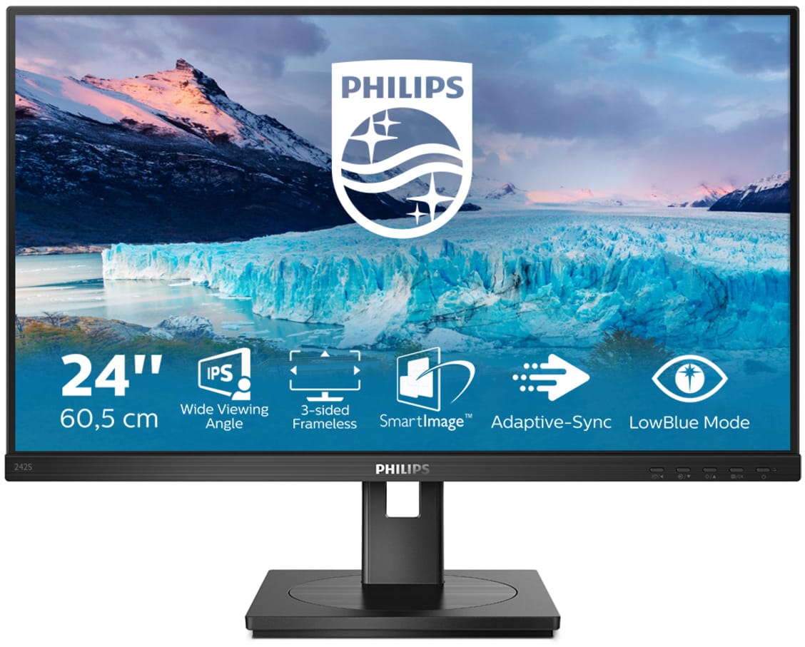 philips 242s1ae/00 monitor 23.8 full hd 250 cd/m² risposta 4 ms usb vga hdmi vga displayports - 242s1ae/00 s line