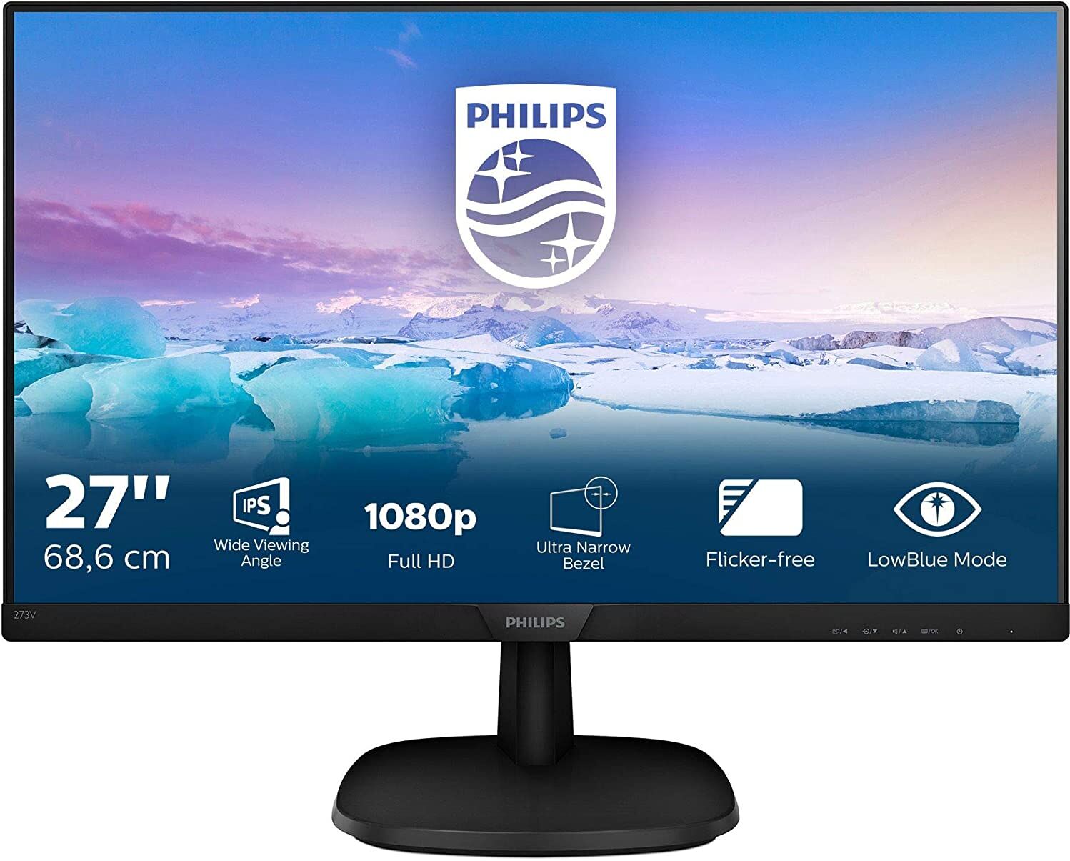 philips 273v7qdab/00 monitor pc 27 pollici full hd luminosità 250 cd/m² risposta 5 ms hdmi dvi - 273v7qdab/00