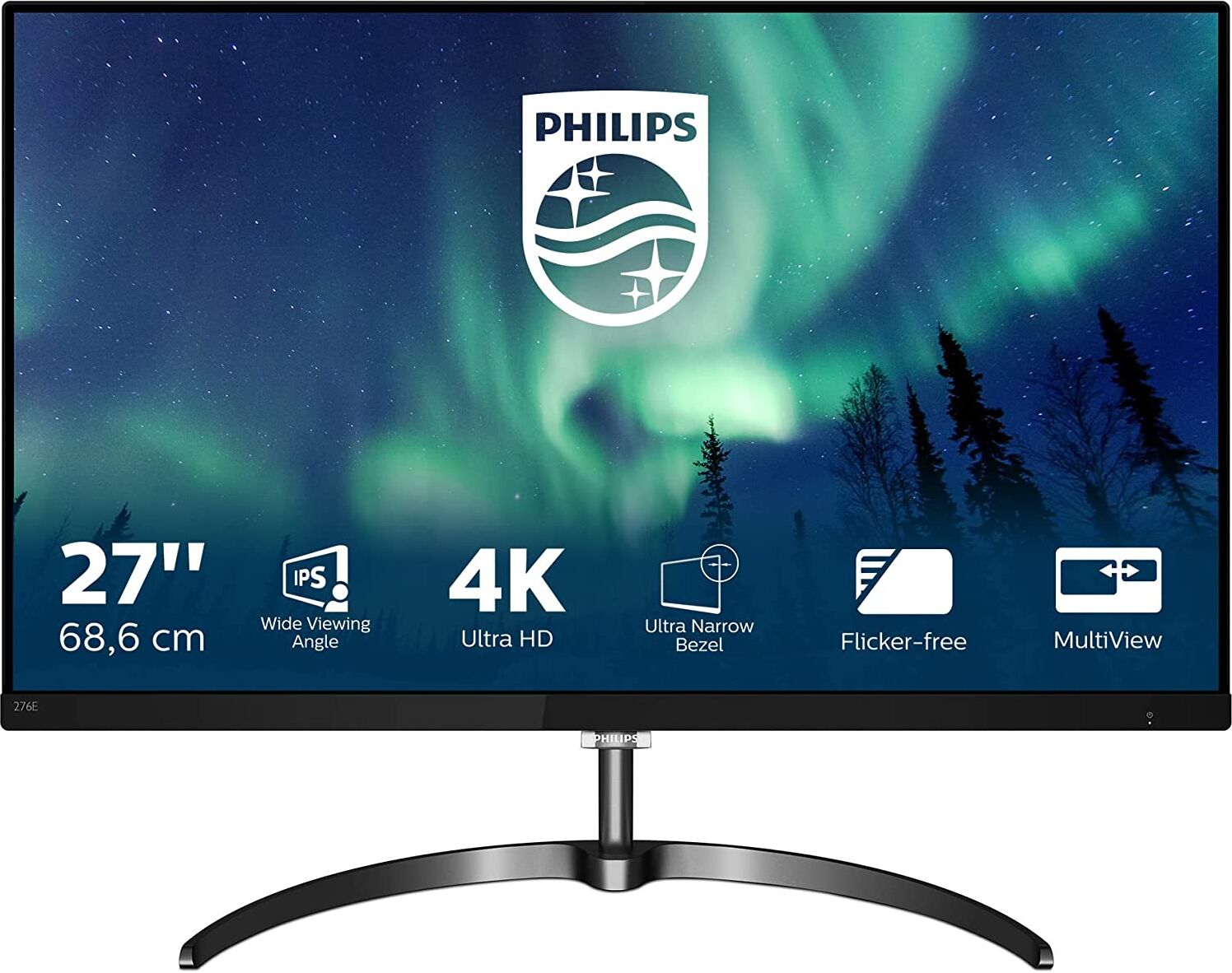 philips 276e8vjsb monitor pc 27 4k ultra hd tempo risp 5 ms 250 cd/m² hdmi displayport - 276e8vjsb/00