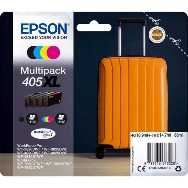 epson c13t05h64010 cartuccia ink jet multipack 4 colori 405 xl durabrite - c13t05h64010