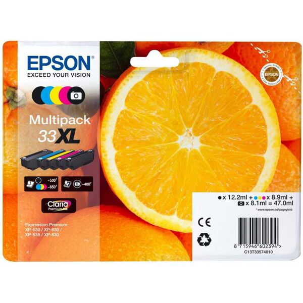 epson c13t33574021 cartuccia originale inkjet colore nero compatibile con expression premium xp-900 / expression premium xp-830 - c13t33574021