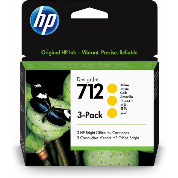 3ed79a cartuccia ink jet hp 712 3-pack 29-ml yellow designje - 3ed79a