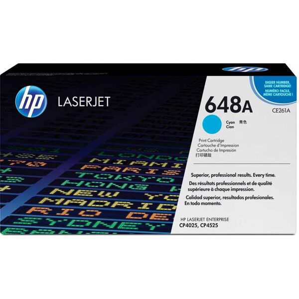 hp ce261a toner originale laser colore ciano compatibile con color laserjet enterprise cm4540/cp4025/cp4525 - ce261a