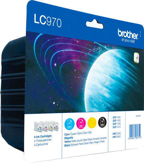 brother lc-970valbp multipack nero / ciano / magenta / giallo kit cartucce getto di inchiostro lc970valbp - lc-970valbp