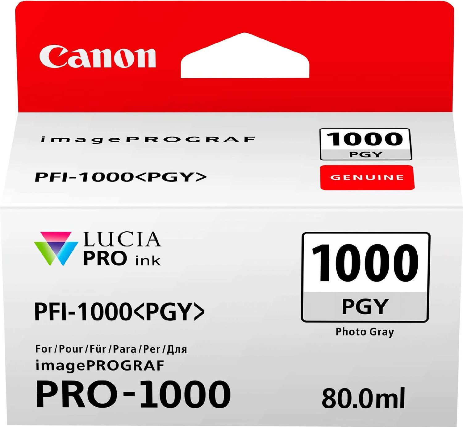 canon 0553c001aa cartuccia originale grigio per foto - pfi-1000 pgy 0553c001