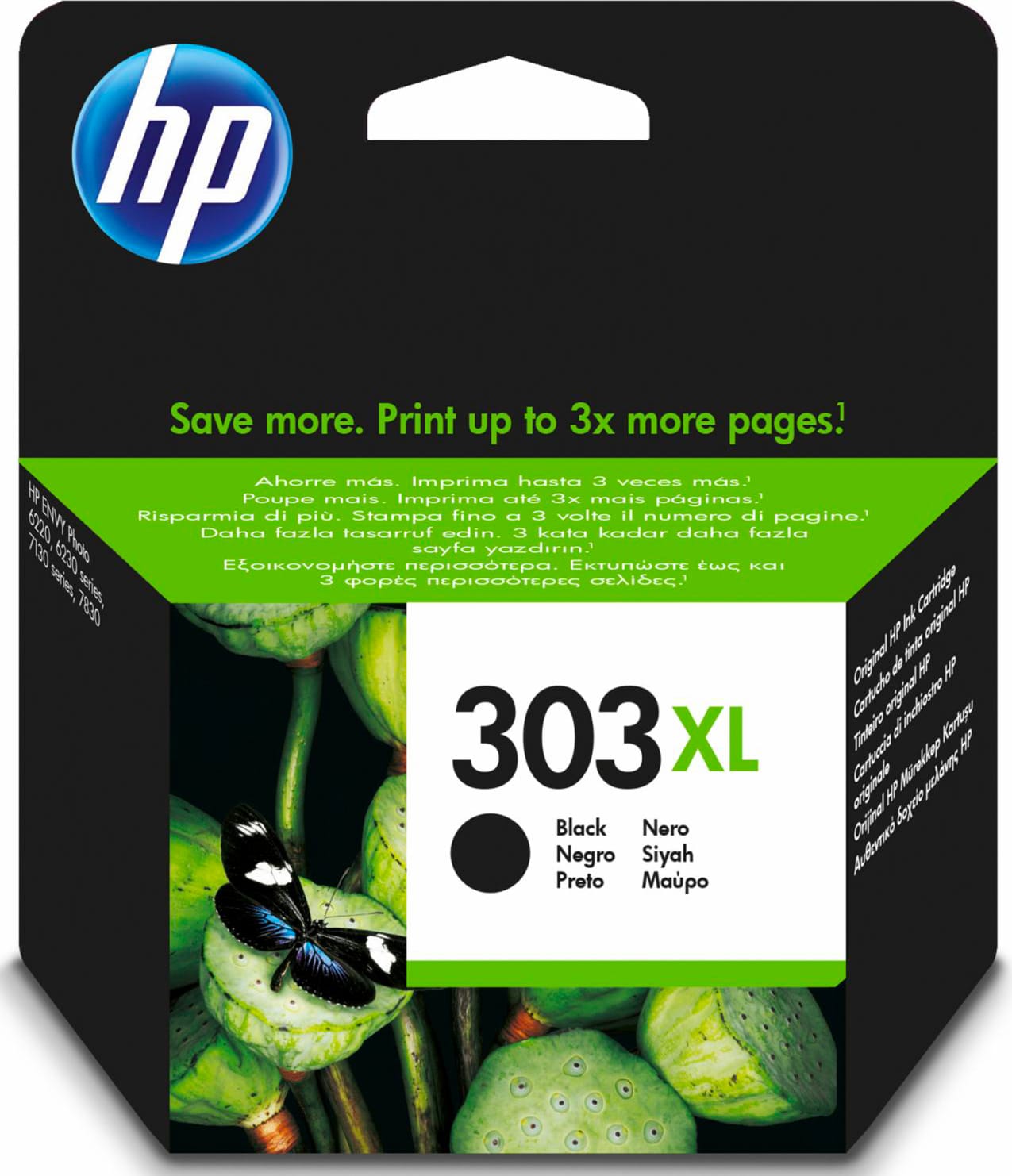 hp t6n04ae#abe cartuccia originale inkjet colore nero compatibile con envy photo 6230/7130/7830 series - t6n04ae