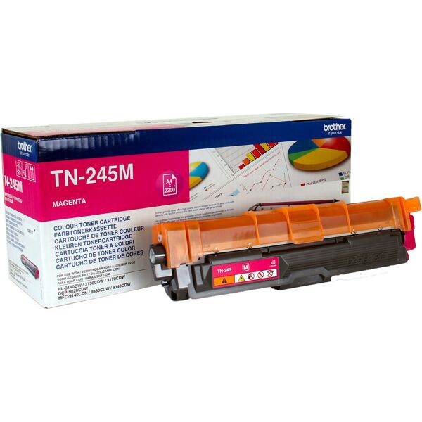 brother tn245m toner originale laser colore magenta compatibile con hl-3140cw / hl-3150cdw / hl-3170cdw / dcp-9020cdw - tn-245m