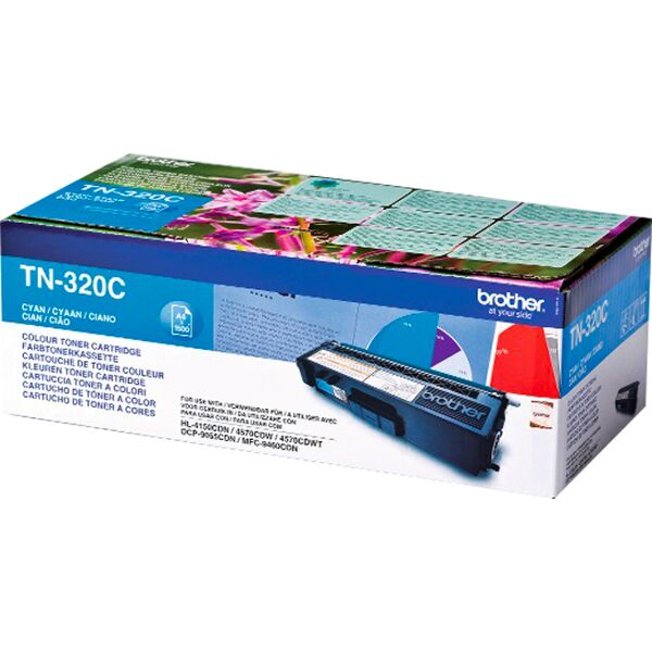 brother tn320c cartuccia toner originale ciano - tn-320c