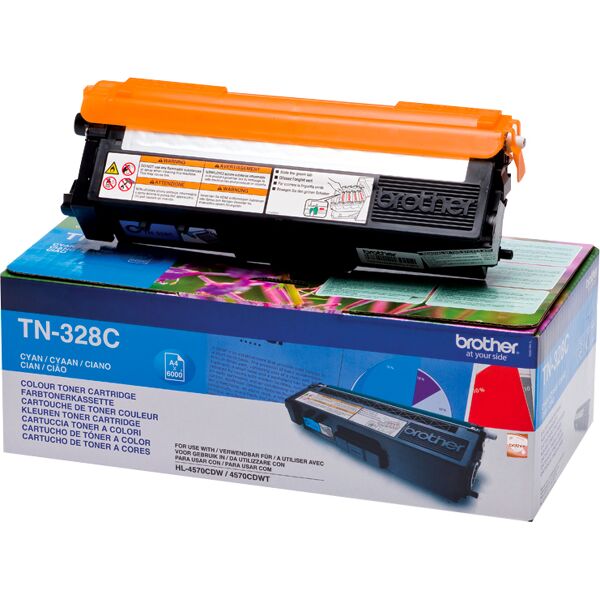 brother tn328c toner originale laser colore ciano compatibile con hl-4570cdw / hl-4570cdwt - tn-328c