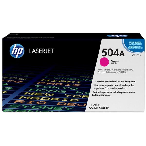 hp ce253a toner originale laser colore magenta compatibile con color laserjet cm3530/cp3525 - ce253a