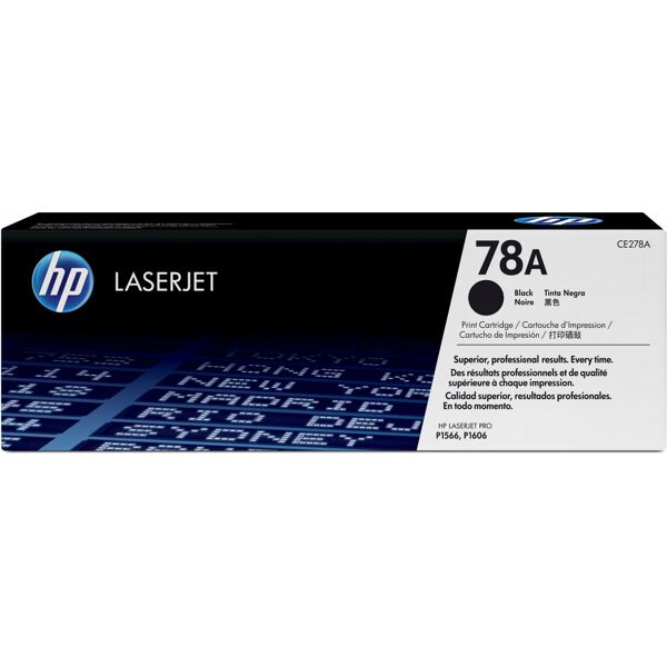 hp ce278a toner originale nero per stampanti laserjet pro p1560 / p1600 / m1530 2100 pagine - ce278a n°78a