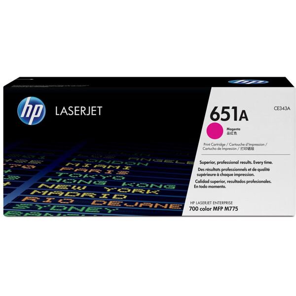 hp ce343a toner originale laser colore magenta compatibile con laserjet enterprise m775 - ce343a