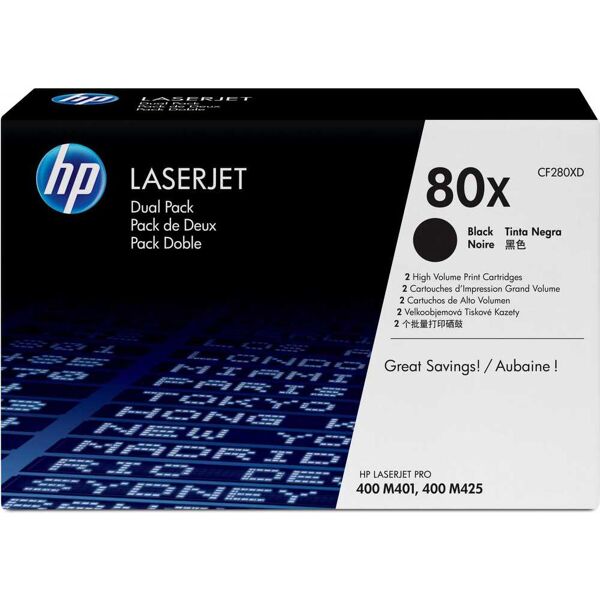 hp cf280xd toner originale laser colore nero compatibile con laserjet pro m401/m425 - cf280xd