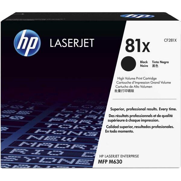 hp cf281x toner originale laser colore nero compatibile con laserjet enterprise m605/m606/m630 - cf281x