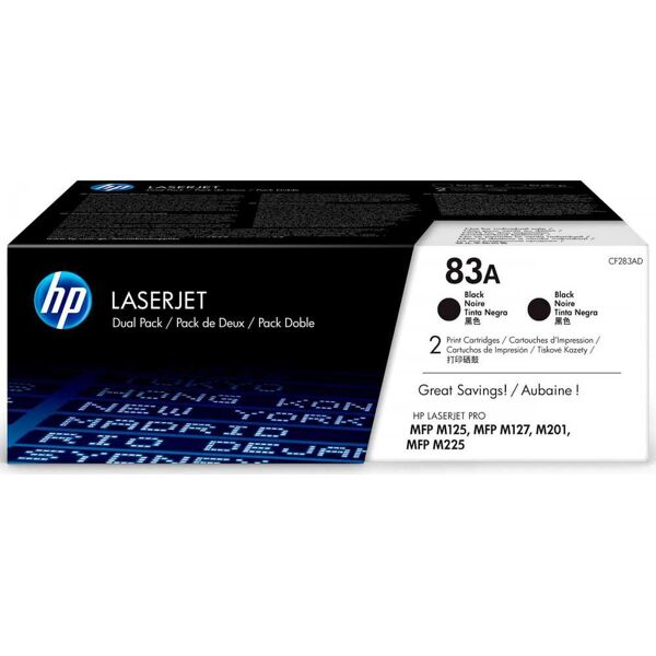 hp cf283ad toner originale laser colore nero compatibile con laserjet pro m201/m125/m127/m225 - cf283ad