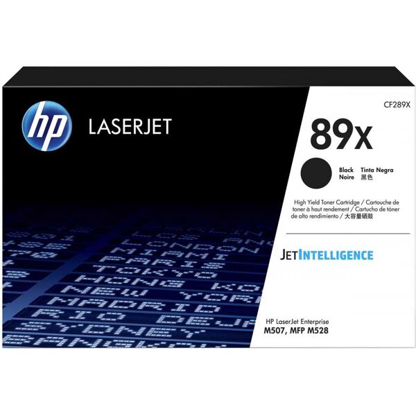 hp cf289x toner originale laser colore nero compatibile con laserjet enterprise m507/m528 - cf289x