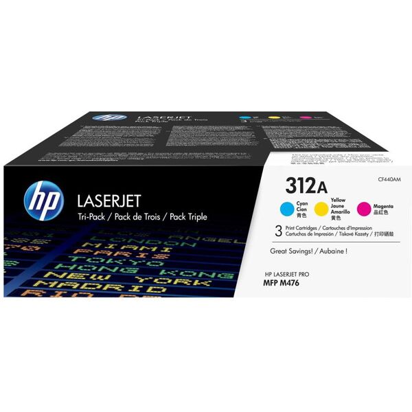 hp cf440am toner originale laser colore ciano, magenta, giallo compatibile con color laserjet pro m476 - cf440am