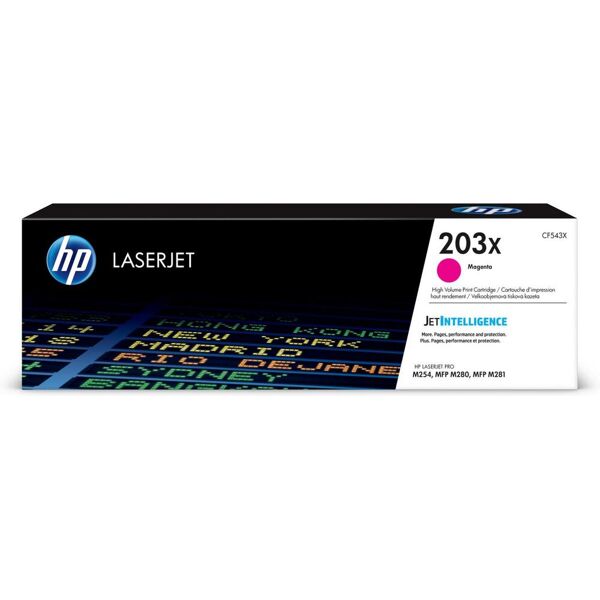 hp cf543x toner originale laser colore magenta compatibile con color laserjet pro m254, mfp m280/281 - cf543x