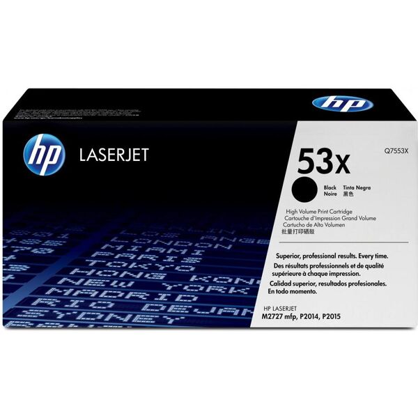 hp q7553x toner originale laser colore nero compatibile con laserjet p2014/p2015/m2727mfp - q7553x