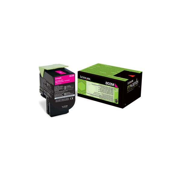 lexmark 80c20m0 toner originale 802m originale magenta 1 pezzo - 80c20m0