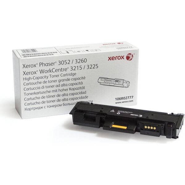 xerox 106r02777 cartuccia toner nero alta capacità 3000 pagine - phaser 3260 workcentre 3225 cartuccia toner nero alta capacità (3000 pagine) 106r02777