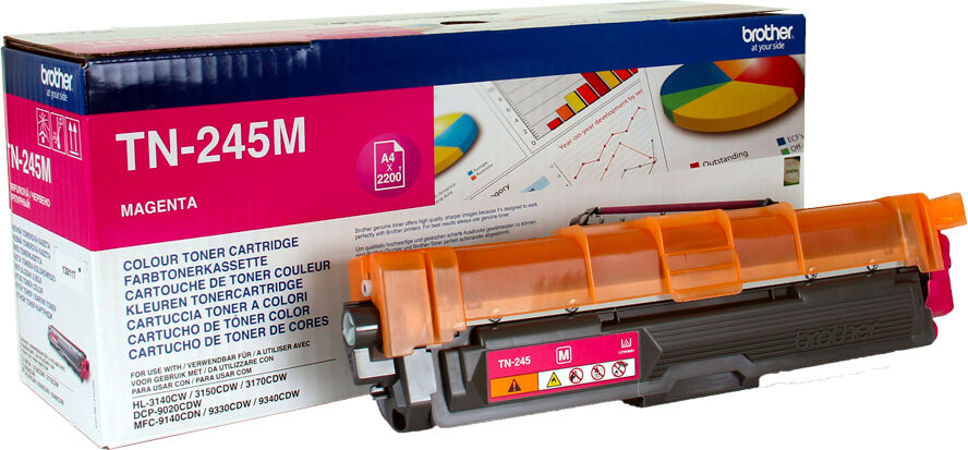 brother tn245m toner originale laser colore magenta compatibile con hl-3140cw / hl-3150cdw / hl-3170cdw / dcp-9020cdw - tn-245m