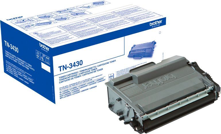 brother tn-3430 toner originale per stampante hl-l5000d / hl-l5100dn 3000 pagine colore nero - tn-3430