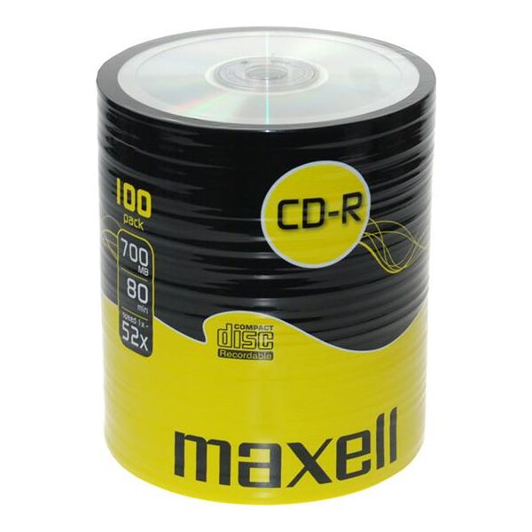 maxell 624037 confezione 100 pz cd-r 700 mb - cd-r 80xl 52x 100 pack 624037