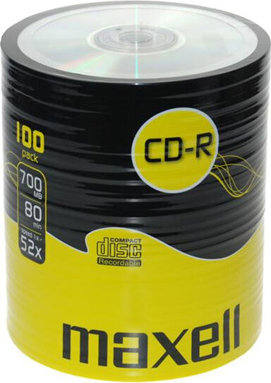 maxell 624037 confezione 100 pz cd-r 700 mb - cd-r 80xl 52x 100 pack 624037