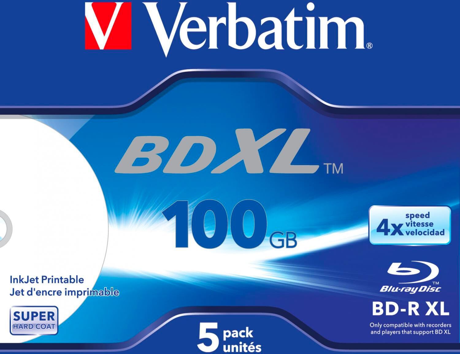 verbatim 43789/5 campana 5 blu ray xl bd-r 100 gb - 43789