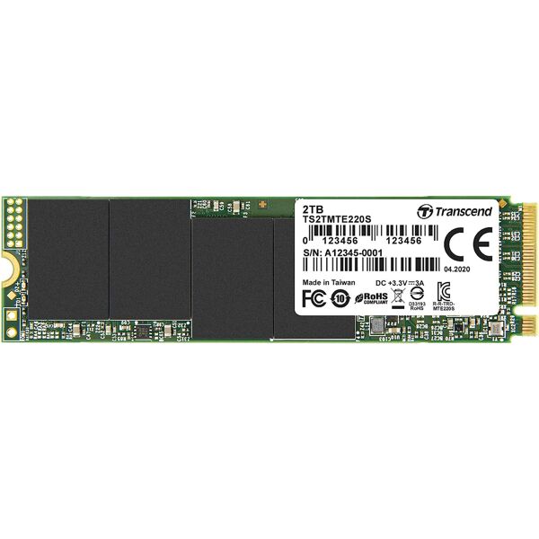 transcend ts2tmte220s ssd 2 tb m.2 pci express 3.0 per pc desktop - ts2tmte220s