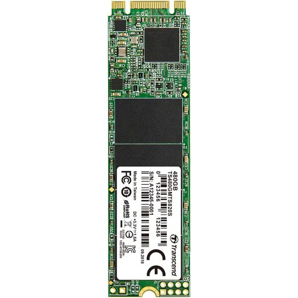 transcend ts480gmts820s ssd 480 gb tlc m.2 serial ata iii velocità di scrittura/lettura 560/520 mb/s per computer portatile - ts480gmts820s