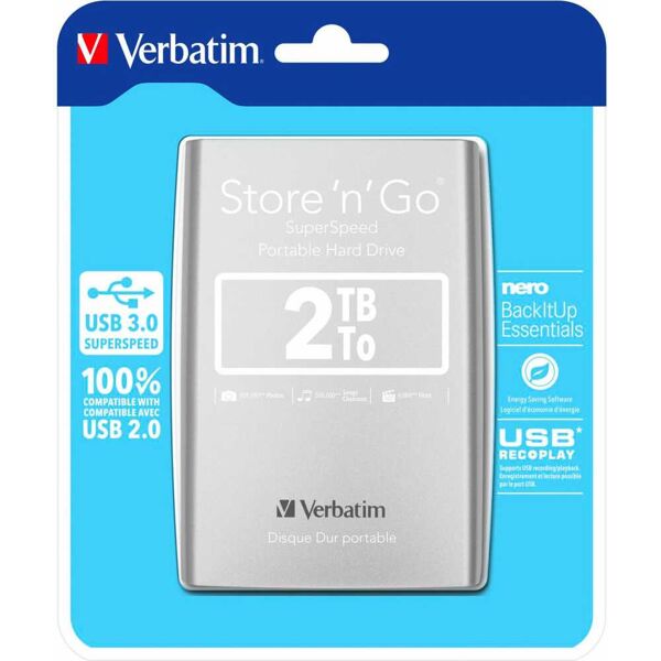 verbatim 53189 hard disk esterno 2048 gb 5400 giri/m micro-usb b - 53189