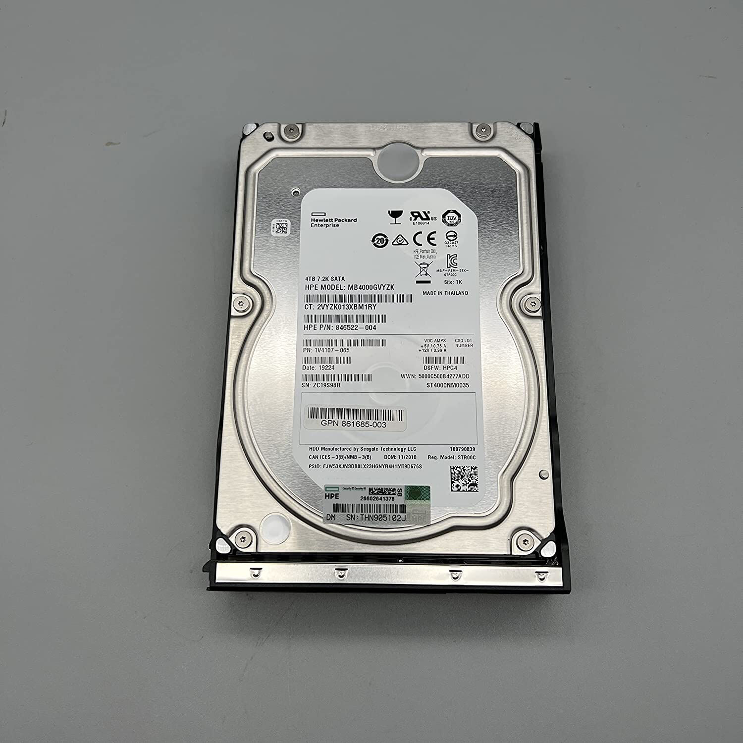 hp 861683-b21 hard disk interno 4000 gb 3.5 7200 giri/m serial ata iii - 861683-b21