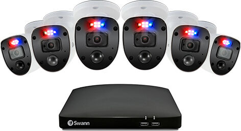 swann swdvk-846806sl-eu kit di 6 telecamera videosorveglianza ip camera wifi da interno e esterno 1920 x 1080 pixel - swdvk-846806sl-eu