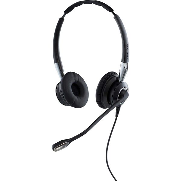 jabra 2499-829-309 cuffie con filo, microfono, antirumore, ideali per ufficio / call center, colore nero - biz 2400 ii usb duo cc