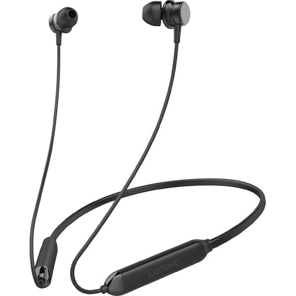 lenovo he15 black cuffie auricolari bluetooth con microfono passanuca e tasti volume colore nero - he15 black