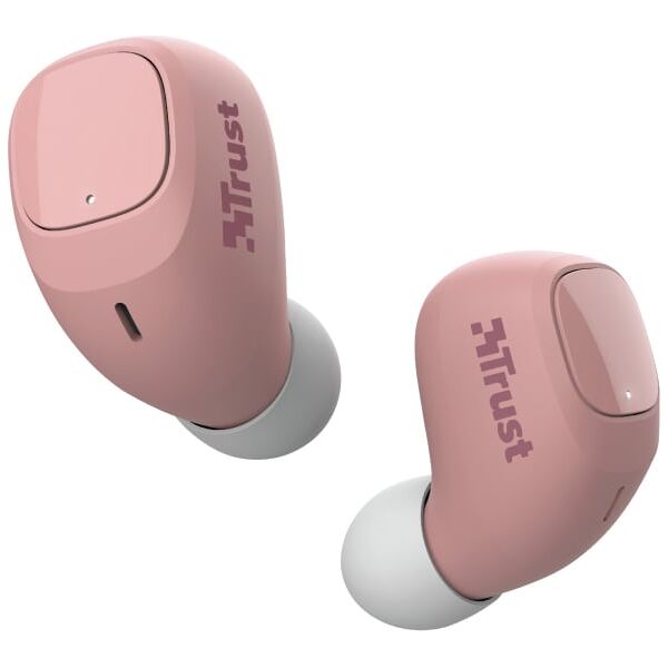 trust 23905 auricolari bluetooth cuffiette wireless con custodia colore rosa - 23905 nika compact