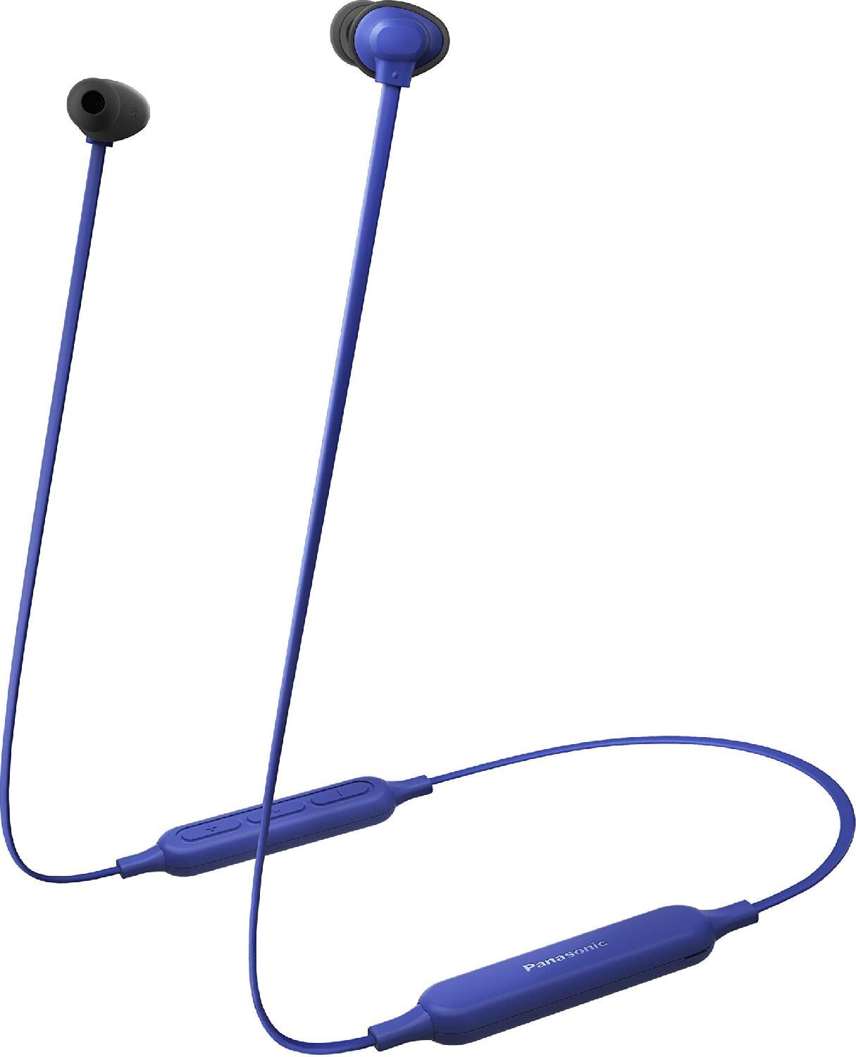 panasonic rz-nj320be-a cuffie bluetooth auricolari passanuca in-ear per musica e sport con tasti volume colore blu - rz-nj320be-a