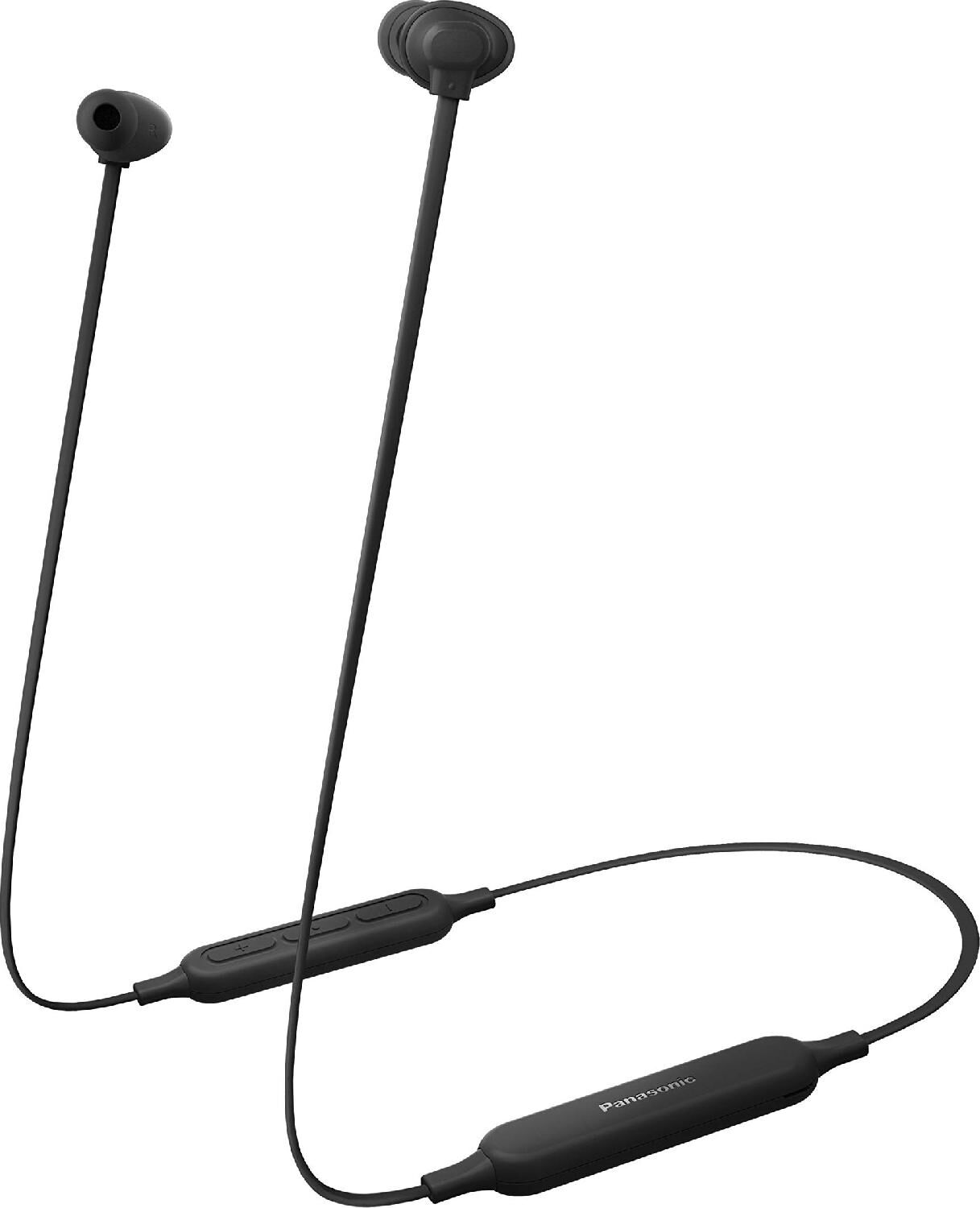 panasonic rz-nj320be-k cuffie bluetooth auricolari passanuca in-ear per musica e sport con tasti volume colore nero - rz-nj320be-k