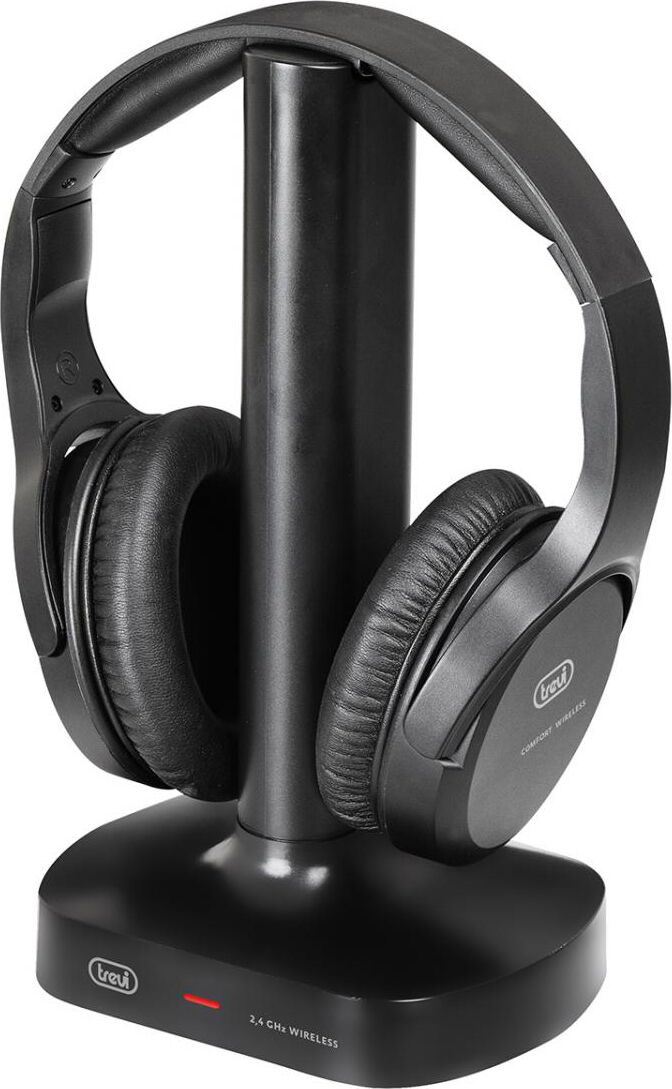 trevi 0f14800 cuffie wireless, stereo, ideali per ascoltare musica, colore nero - frs 1480 r