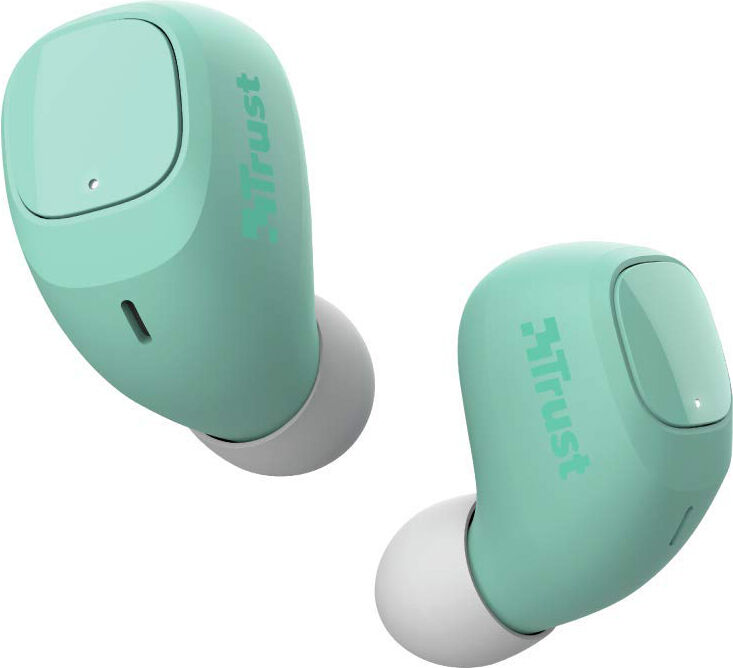 trust 23906 auricolari bluetooth cuffiette wireless con custodia colore verde menta - 23906 nika compact