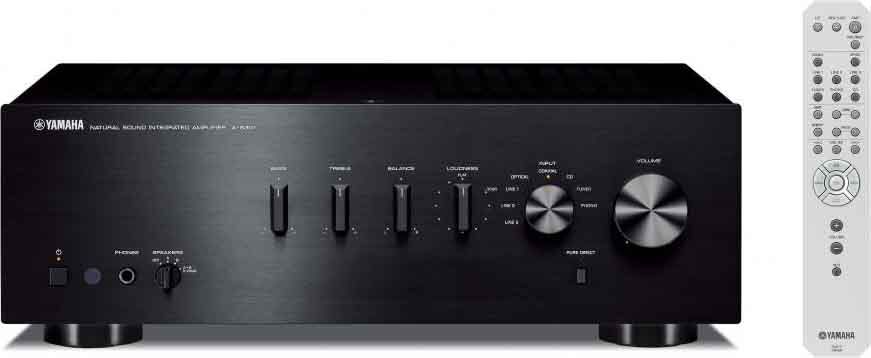 yamaha as 301 amplificatore audio 2 canali stereo hi fi potenza 2 x 60 watt con telecomando colore nero - a-s301